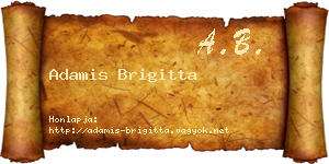 Adamis Brigitta névjegykártya